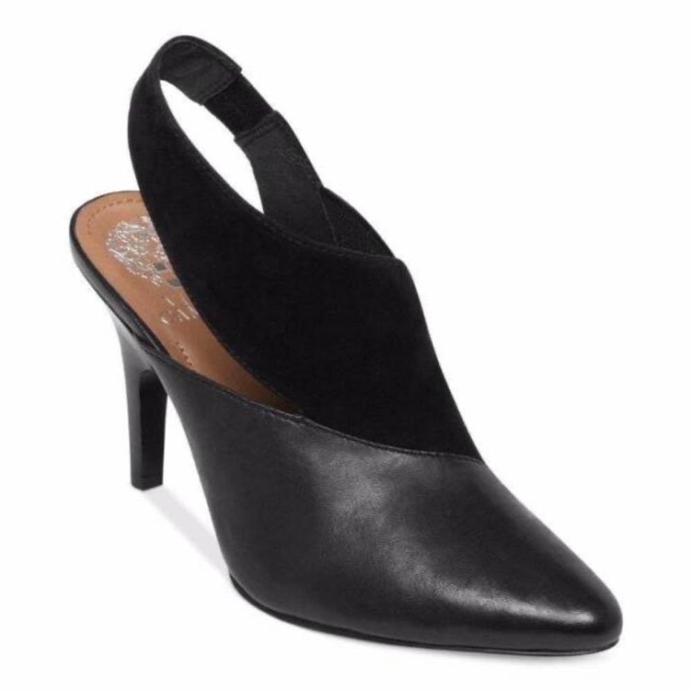 VINCE CAMUTO Taceys Suede/Leather Slingback Pumps